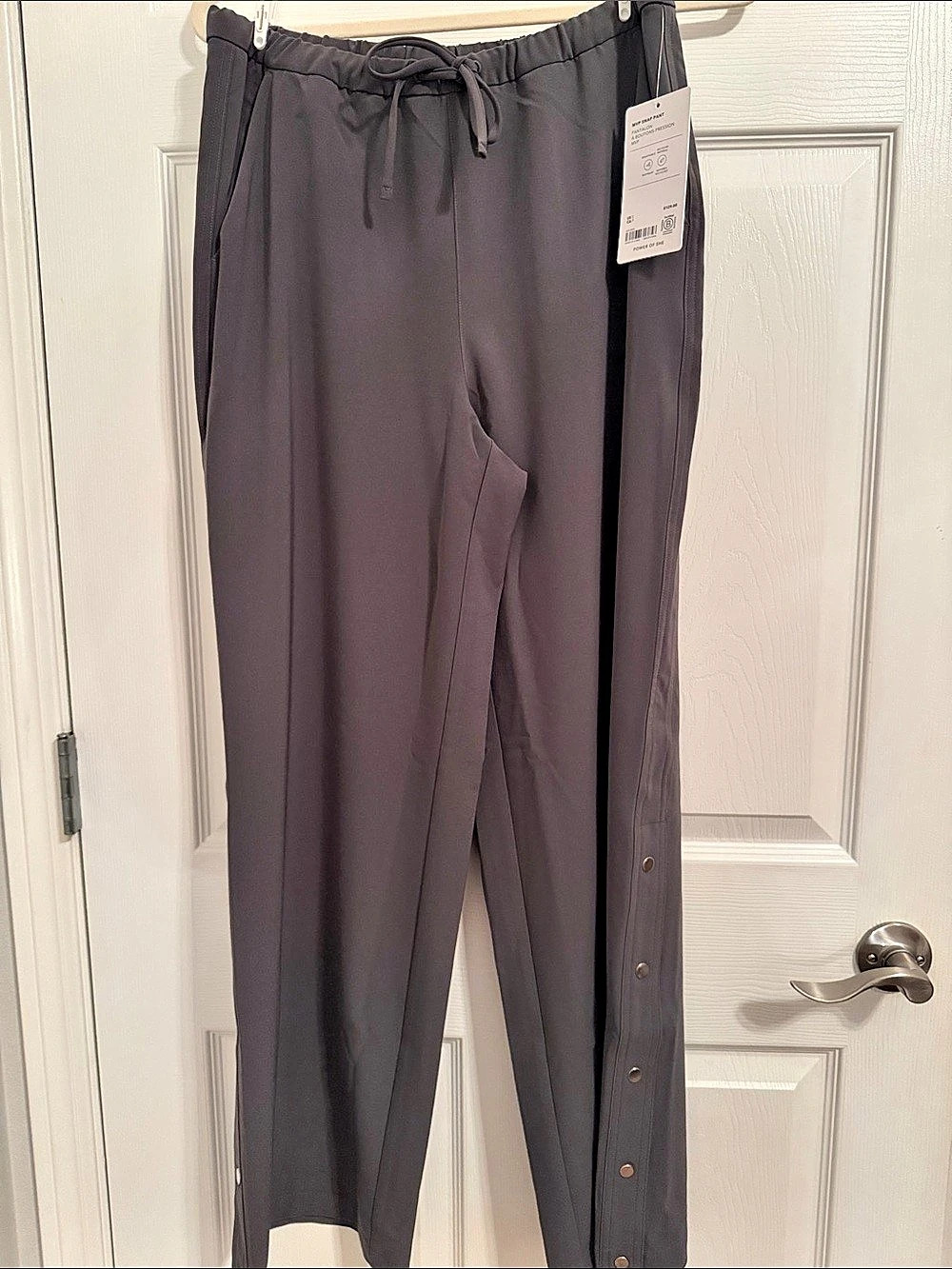 Athleta MVP Mid Rise Snap Pant Gray Pant Small NWT
